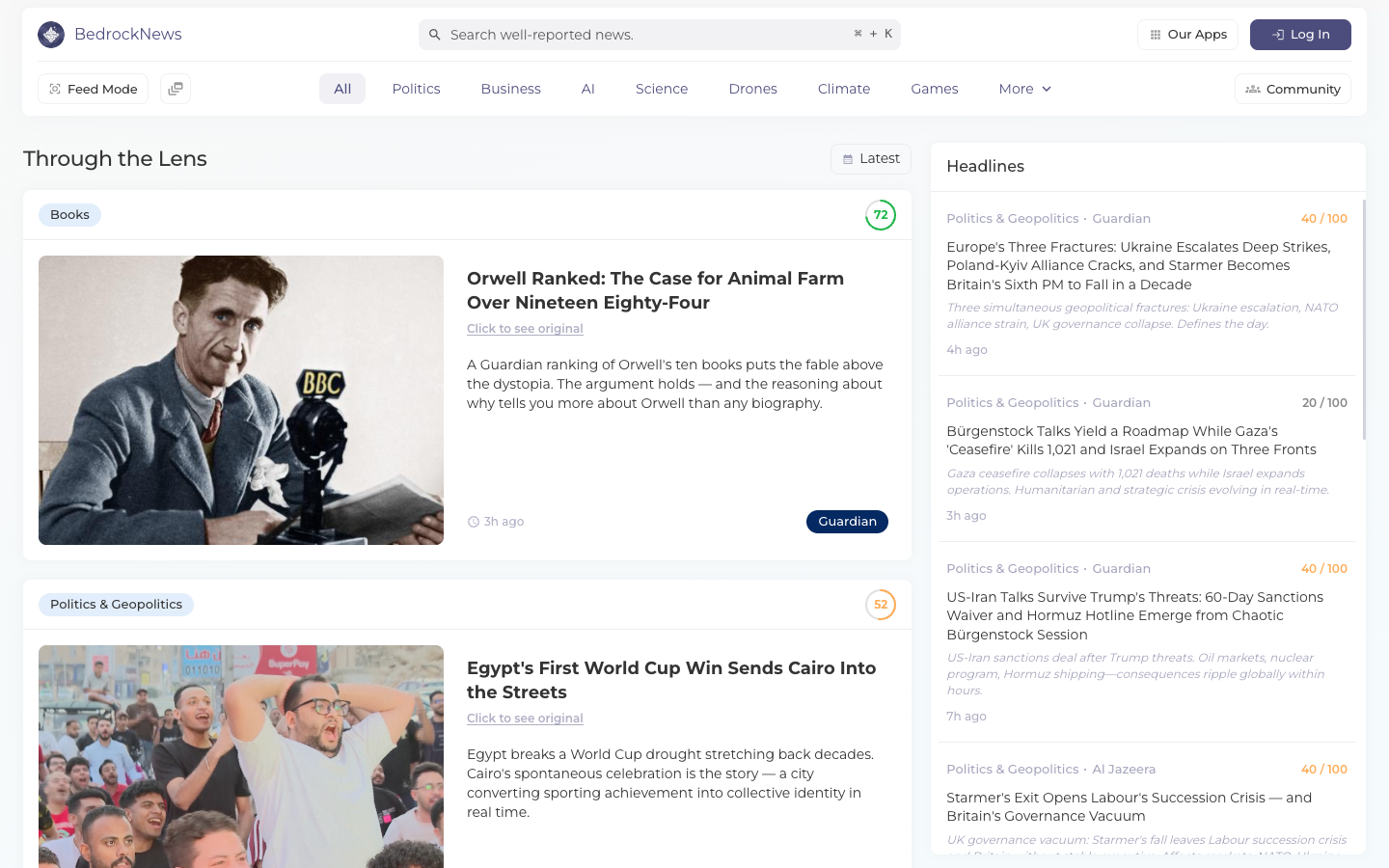 The Bedrock News front page